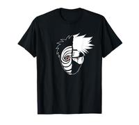 Naruto Shippuden Kakashi Tobi Anime mit geteiltem Gesicht T-Shirt