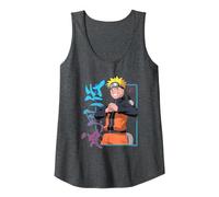 Naruto Shippuden Naruto Kanji Rahmen Tank Top, Damen, Anthrazit Meliert, L