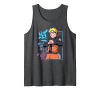 Naruto Shippuden Naruto Kanji Rahmen Tank Top, Herren, Anthrazit Meliert, S