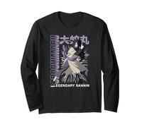 Naruto Shippuden Orochimaru Legendary Sannin Anime Langarmshirt, Unisex für Erwachsene, Schwarz, S