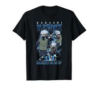 Naruto Shippuden Retro Kakashi Lightning Poses Anime T-Shirt, Herren, Schwarz, 5XL