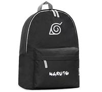 NARUTO Shippuden Rucksack Kinder Schulrucksack Jungen Teens, Verstellbar, für Schule Kita Freizeit, Anime Geschenke für Jungs (Schwarz/Weiß)