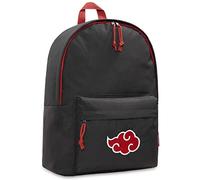 NARUTO Shippuden Rucksack Kinder Schulrucksack Jungen Teens, Verstellbar, für Schule Kita Freizeit, Anime Geschenke für Jungs (Schwarz/Rot)
