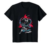 Naruto Shippuden Sasuke invertiert mit Sharingan Anime T-Shirt, Kinder, Schwarz, 152