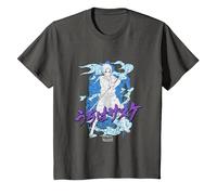 Naruto Shippuden Sasuke Kanji Distressed Hintergrund Anime T-Shirt, Kinder, Anthrazit, 116
