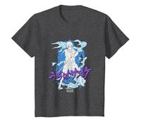 Naruto Shippuden Sasuke Kanji Distressed Hintergrund Anime T-Shirt, Kinder, Anthrazit Meliert, 98