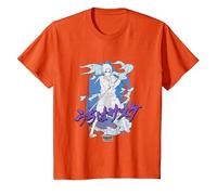 Naruto Shippuden Sasuke Kanji Distressed Hintergrund Anime T-Shirt, Kinder, Orange, 98