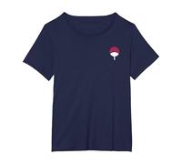 Naruto Shippuden Sasuke Uchiha Icon Front and Back Anime T-Shirt, Damen Große Größen, Marineblau, 4X
