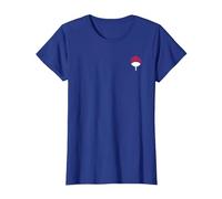 Naruto Shippuden Sasuke Uchiha Icon Front and Back Anime T-Shirt, Damen, Königsblau, M