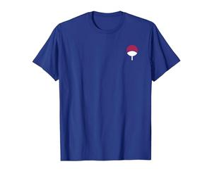 Naruto Shippuden Sasuke Uchiha Icon Front and Back Anime T-Shirt, Herren, Königsblau, 3XL