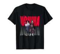 Naruto Shippuden Uchiha Itachi & Sasuke Gradient Logo Anime T-Shirt