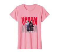 Naruto Shippuden Uchiha Itachi & Sasuke Gradient Logo Anime T-Shirt, Damen, Rosa, L