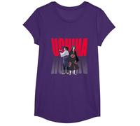 Naruto Shippuden Uchiha Itachi & Sasuke Gradient Logo Anime T-Shirt, Mädchen, Violett, M