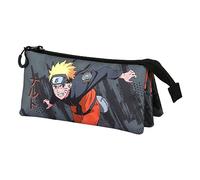 Naruto Shuriken-FAN Dreifach Federmäppchen 2.0, Grau