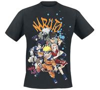 Naruto Team Männer T-Shirt schwarz M 100% Baumwolle Anime, Fan-Merch, TV-Serien
