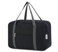 Narwey 20L Ryanair Handgepäck 40x30x20, Klein Sporttasche Faltbare Reisetasche Handgepäck Tasche Flugzeug für Damen, Travel Bag Weekender Herren (Schwarz)