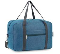 Narwey 20L Ryanair Handgepäck 40x30x20, Klein Sporttasche Faltbare Reisetasche Handgepäck Tasche Flugzeug für Damen, Travel Bag Weekender Herren (Navy blau (mit Schultergurt))
