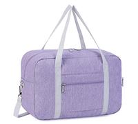 Narwey 20L Ryanair Handgepäck 40x30x20, Klein Sporttasche Faltbare Reisetasche Handgepäck Tasche Flugzeug für Damen, Travel Bag Weekender Herren (Lila (mit Schultergurt))