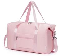 Narwey Easyjet Handgepäck 45x36x20 Reisetasche Handgepäck Tasche Faltbare Klein Reisetasche Sporttasche Damen Weekender Damen Herren 25L (Rosa)