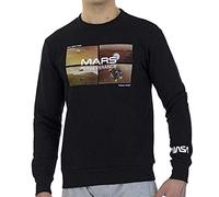 Nasa 09s Herren Sweatshirt Schwarz Trainingsshirt XS-XXL, Schwarz, XS-XXL