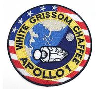 NASA Apollo 1 Patch (8,9 cm) Embroidered Iron on Badge Aufnäher Astronaut Raumanzug Programm