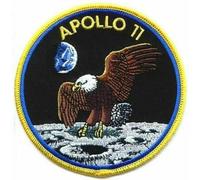 NASA Apollo 11 Aufnäher (8,9 cm) bestickt (Hook & Loop) Velkro Abzeichen Astronaut Weltraum Anzug Mond Landung Wappen Souvenir Emblem Geschenk Patches