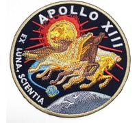 NASA Apollo 13 Patch (8,9 cm) bestickt zum Aufbügeln oder Aufnähen Abzeichen Astronaut Space Suit Program Souvenir Emblem DIY Kostüm Geschenk Patches