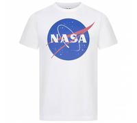 Nasa Herren Circle Logo T-Shirt, Weiß (White White), Small