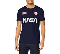Nasa Herren Badge T Shirt, Marineblau, L EU