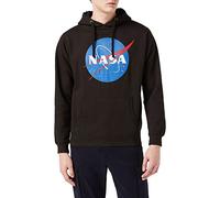 Nasa Herren Circle Logo Kapuzenpullover, Schwarz (Black Blk), L EU