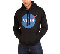 Nasa Herren Circle Logo Kapuzenpullover, Schwarz (Black Blk), Small