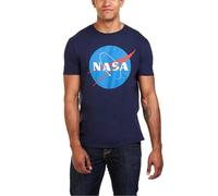 Nasa Herren Circle Logo T-Shirt, Blau (Navy Navy), Medium