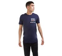 Nasa Herren Flugzeug Aeronautics T-Shirt, Blau (Marineblau), L