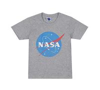 Nasa Jungen T-Shirt mit originalem Logo, grau, 9-10 Jahre