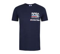 Nasa Men's Plane Aeronautics T-Shirt, Blau (Marineblau), S