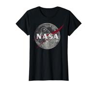NASA Moon Space Logo T-Shirt, Damen, Schwarz, 3XL