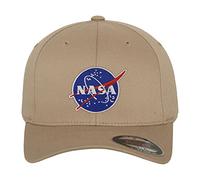 NASA Offizielles Lizenzprodukt Insignia Flexfit Cap (Khaki), Klein/Mittel