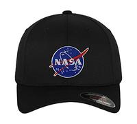 Nasa Offizielles Lizenzprodukt Insignia Flexfit Cap (Schwarz), Groß/X-Large