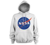NASA Offizielles Lizenzprodukt Insignia Kapuzenpullover (Weiß), Small