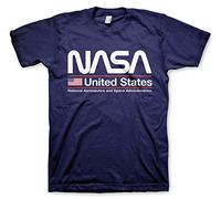 NASA Offizielles Lizenzprodukt United States Herren T-Shirt (Marineblau), L
