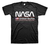 NASA Offizielles Lizenzprodukt United States Herren T-Shirt (Schwarz), L