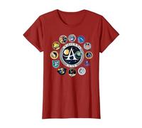 NASA Programm Shirt Project Apollo Mission Patch Tshirt T-Shirt, Damen, Cranberry, 3XL