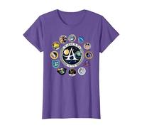NASA Programm Shirt Project Apollo Mission Patch Tshirt T-Shirt, Damen, Heidekrautlila, 3XL