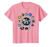 NASA Programm Shirt Project Apollo Mission Patch Tshirt T-Shirt, Kinder, Rosa, 98