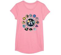 NASA Programm Shirt Project Apollo Mission Patch Tshirt T-Shirt, Mädchen, Rosa, S