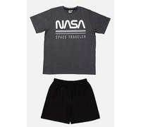 NASA Pyjama Set Kurz - grau/schwarz - M