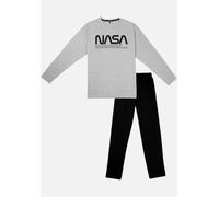 NASA Pyjama Set Lang - grau/schwarz - M