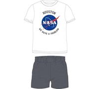 NASA Schlafanzug für Jungen Kinder Pyjama Set Kurzarm Jungen Schlafanzug pjs Sommer 134-164 cm Nachtwäsche T-Shirt und Shorts Set 100% Baumwolle (DE/NL/SE/PL, Numerisch, 134, Regular, schwarz)