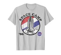 NASA Space Camp Red White Blue '86 Badge Graphic T-Shirt C1