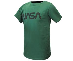 NASA T-Shirt Grün Schwarz Logo Größe: S Grün